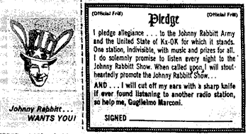 Johnny Rabbit Army Card