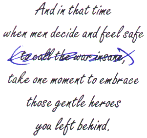 section of poem showing B.T. Collins deletion