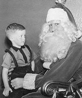 Mike and Santa, in the 50s