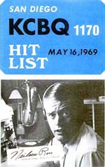 Neil Ross at KCBQ San Diego, 1969