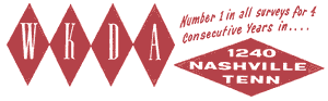 WKDA Number One In All Surveys For Four Consecutive Years 1240 Nashville Tenn