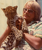 Picture of T. Michael Jordan with Baby Leopard